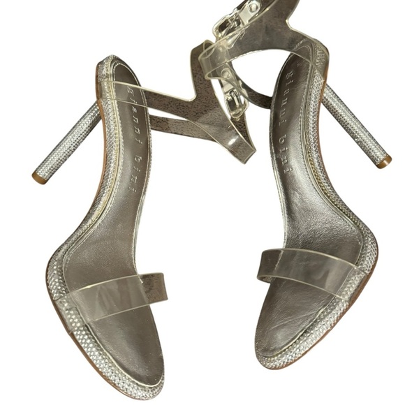 Gianni Bini Karina Bling Clear Strappy Heels Women's size 7.5 - Picture 4 of 11